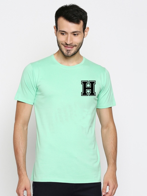 

Blacksmith Men Green Typography Printed Cotton Pure Cotton T-shirt