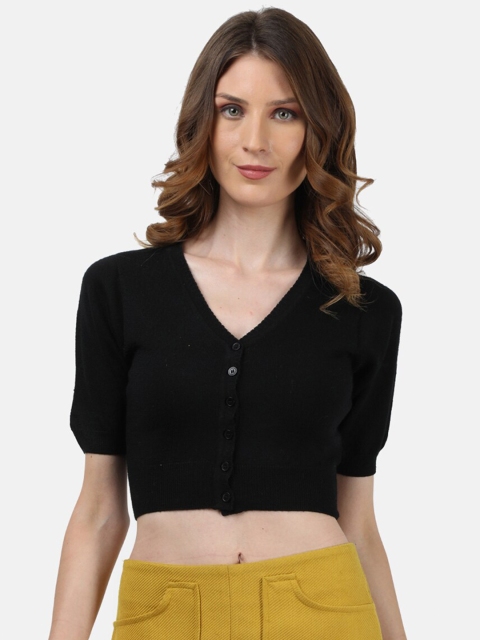 

Monte Carlo Black Fitted Crop Top