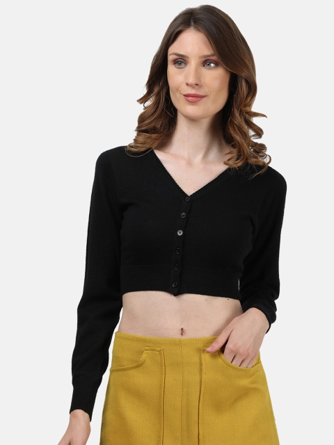 

Monte Carlo Black Fitted Crop Top