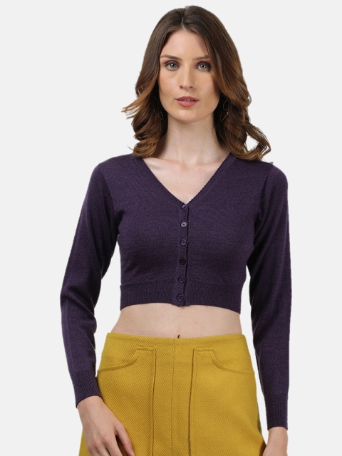

Monte Carlo Purple Fitted Crop Top