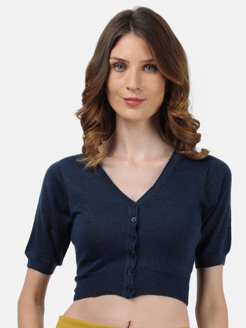 

Monte Carlo Blue Fitted Crop Top