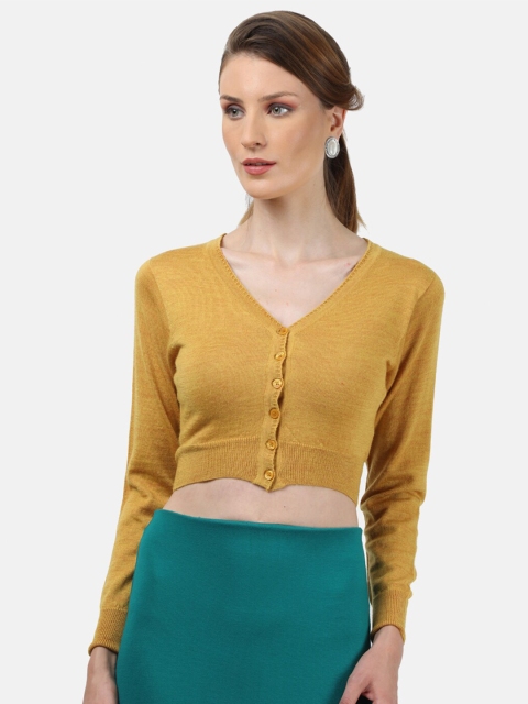 

Monte Carlo Mustard Yellow & new wheat Fitted Crop Top