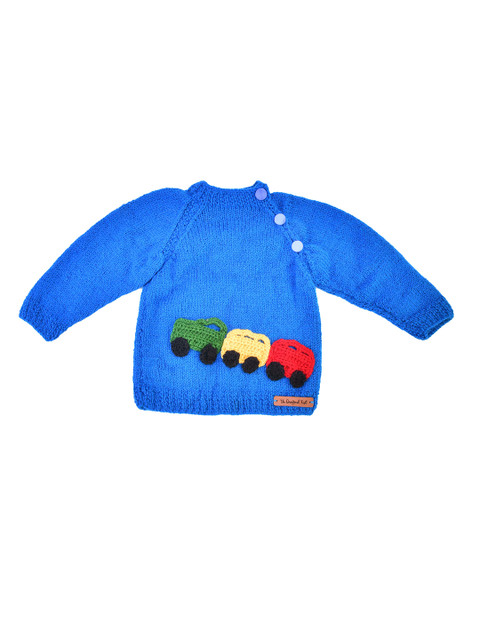 

The Original Knit Kids Blue Handmade Pullover Sweater