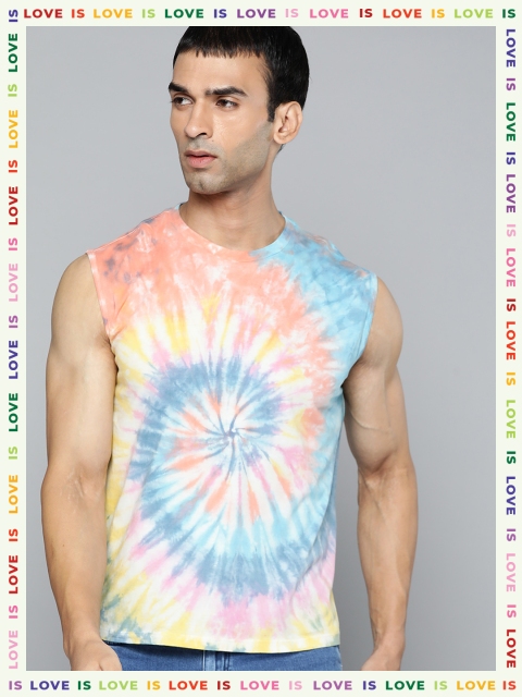 

VividArtsy Unisex Multicoloured Tie and Dye Dyed Loose T-shirt, Multi