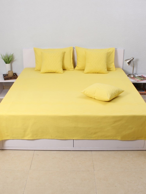 

House This Yellow Cotton Single Bed Cover