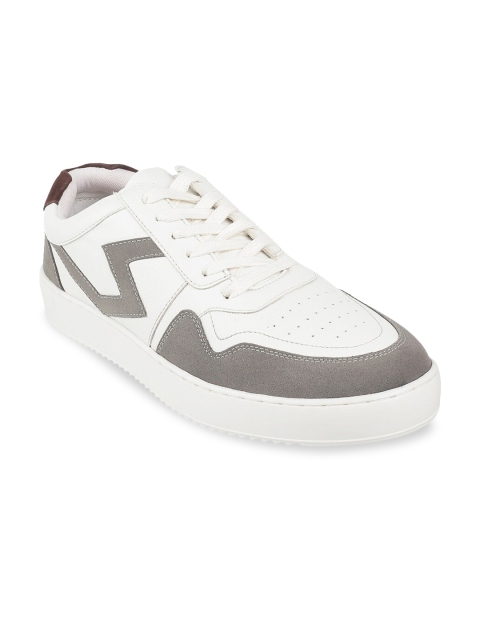 

WBNY Men White & Grey Colourblocked Lightweight Sneakers