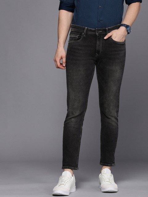 

Louis Philippe Jeans Men Charcoal Grey Slim Fit Low-Rise Heavy Fade Jeans