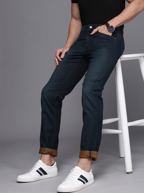 

Louis Philippe Jeans Men Blue Slim Fit Light Fade Stretchable Jeans