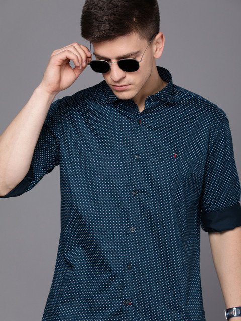 

Louis Philippe Sport Men Blue Slim Fit Printed Casual Shirt