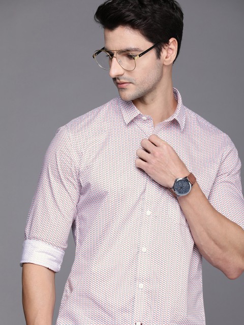 

Louis Philippe Sport Men White Super Slim Fit Opaque Printed Casual Shirt