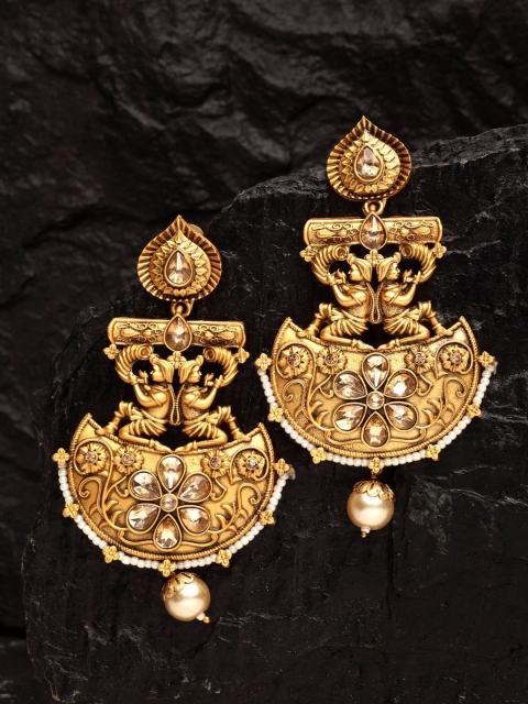 

PANASH Gold-Plated Contemporary Drop Earrings