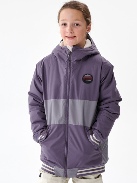 

WEDZE By Decathlon Girls Snowboard & Ski Purple Outdoor Bomber Jacket