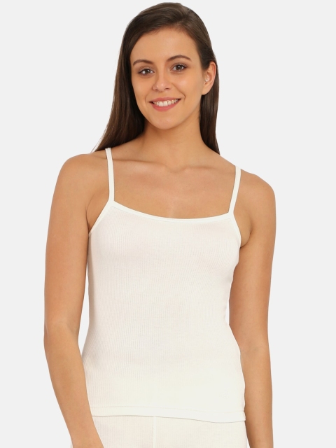 

Jockey Women Off-White Solid Thermal Camisole