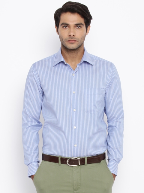 

Arrow Men Blue Striped Formal Shirt