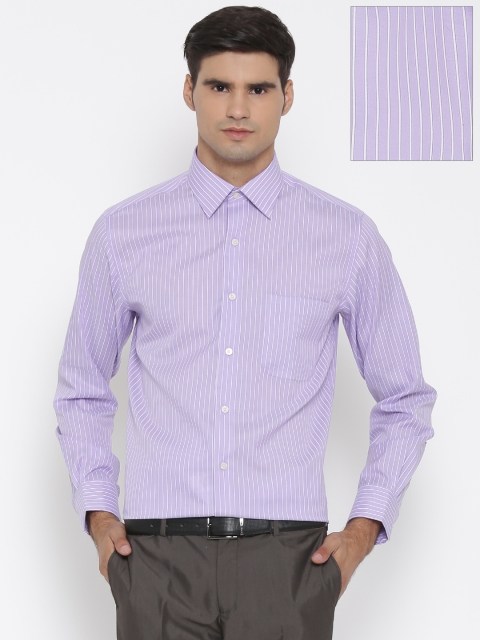 

Arrow Men Lavender & White Striped Formal Shirt