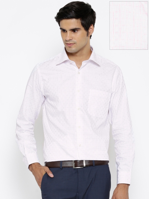 

Arrow Men White Checked Formal Shirt