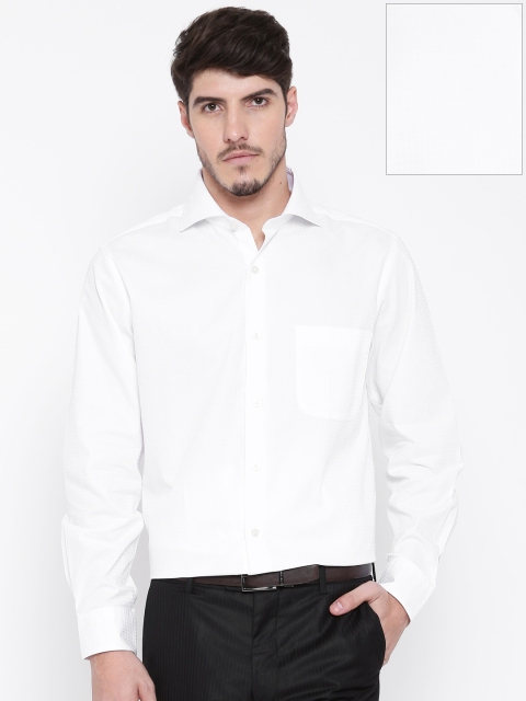 

Arrow Men White Self-Design Formal Shirt