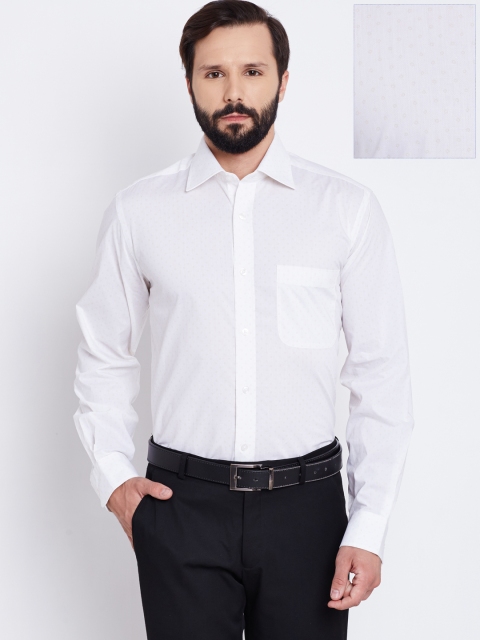 

Arrow Men White Printed Formal Shirt