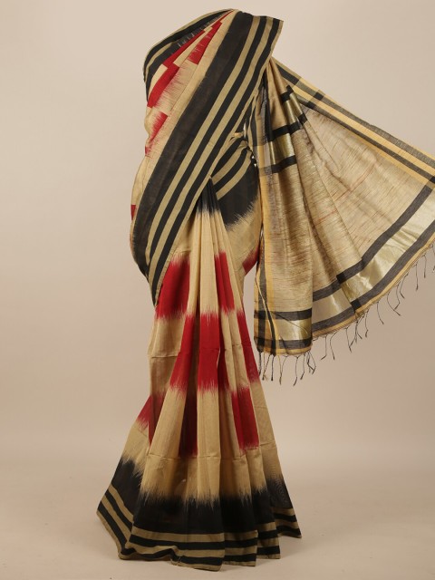 

Pothys Cream-Coloured Woven Design Saree