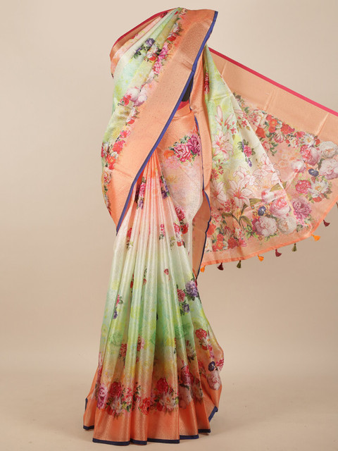 

Pothys Women Multicoloured Floral Printed Saree, Multi
