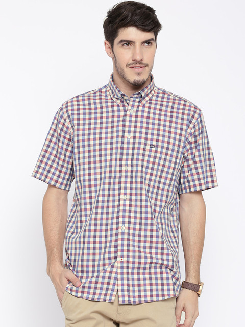 

Arrow Sport Men Beige & Blue Checked Casual Shirt