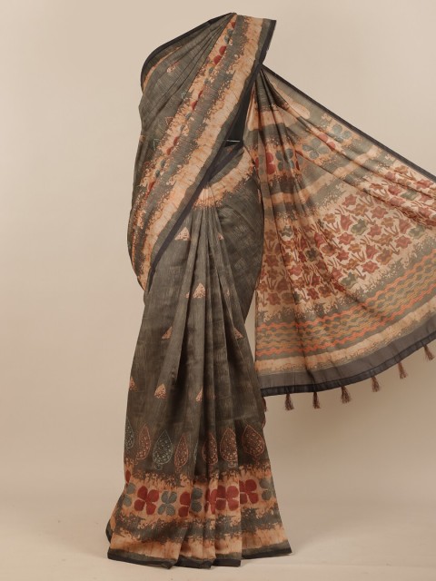 

Pothys Women Green Abstract Printed Saree