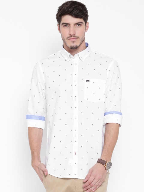 

Arrow Sport Men White Printed Casual Shirt