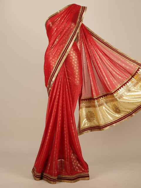 

Pothys Maroon Woven Design Saree