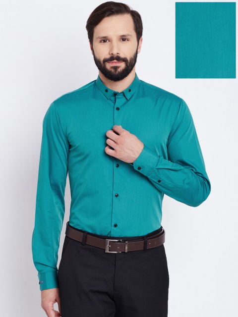 

Arrow New York Men Teal Green Slim Fit Solid Formal Shirt