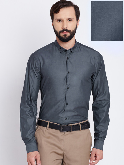 

Arrow New York Men Charcoal Grey Slim Fit Formal Shirt