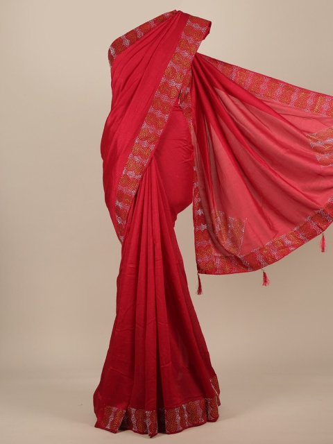 

Pothys Red Jute Silk Saree