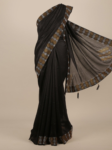 

Pothys Black Jute Silk Saree