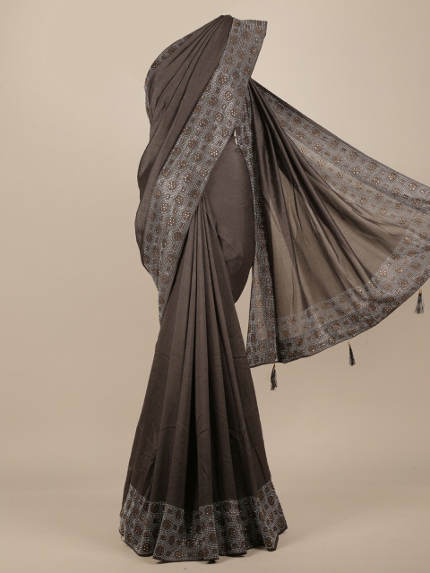 

Pothys Grey Jute Silk Saree