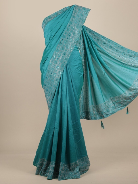 

Pothys Blue Jute Silk Saree