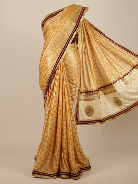 

Pothys Gold-Toned Woven Design Saree