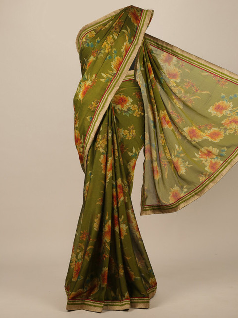 

Pothys Green Floral Saree