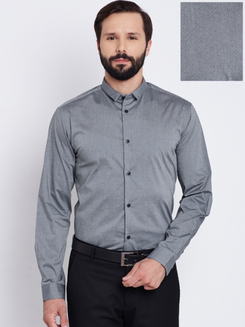 

Arrow New York Men Grey Snug Fit Self-Design Formal Shirt