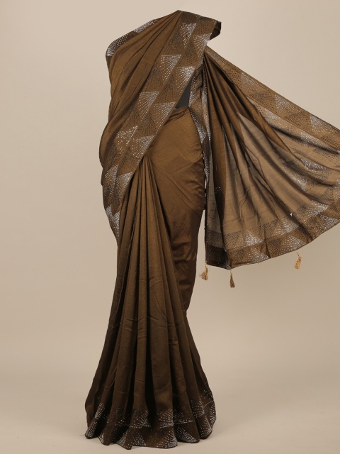 

Pothys Brown Jute Silk Saree