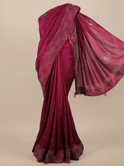 

Pothys Purple Woven Design Zardozi Jute Silk Saree