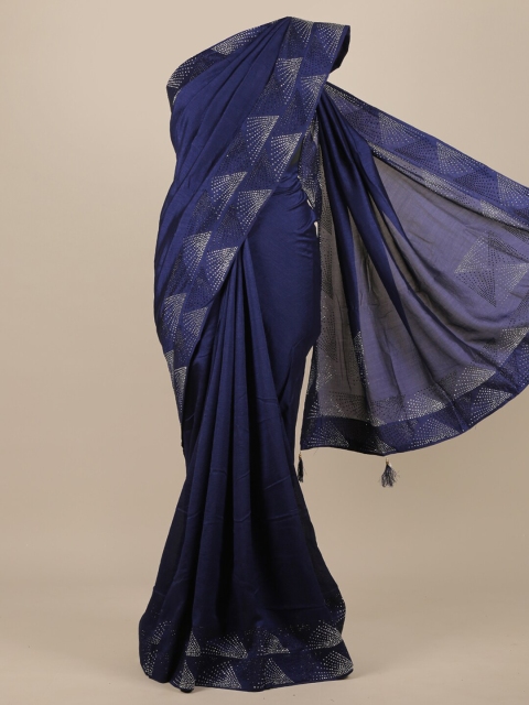 

Pothys Blue Jute Silk Saree