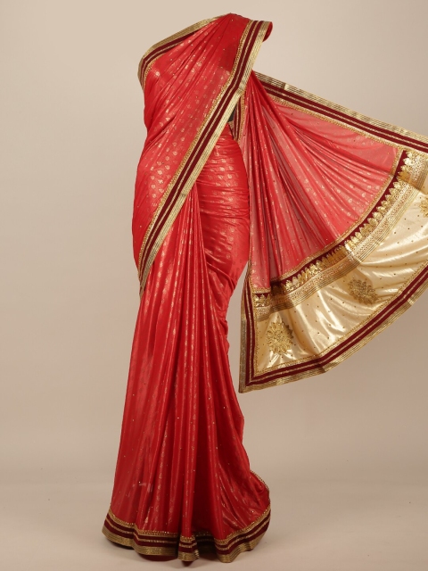 

Pothys Red Woven Design Saree