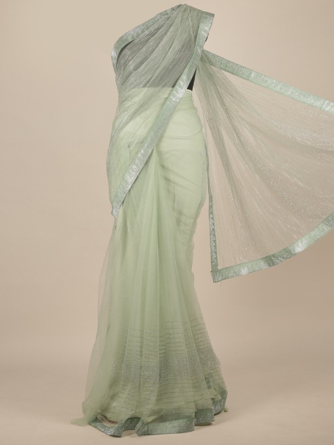 

Pothys Green Woven Design Net Saree