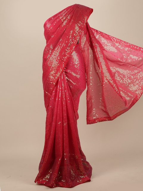 

Pothys Red Embellished Heavy Work Saree