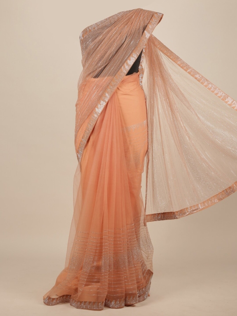

Pothys Beige Woven Design Zari Net Saree