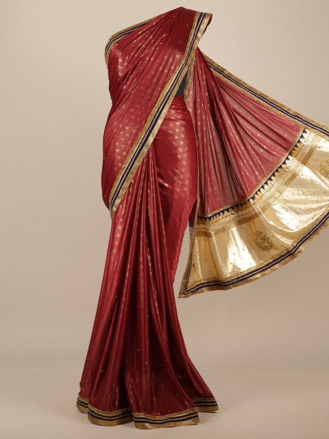 

Pothys Maroon Woven Design Zari Saree