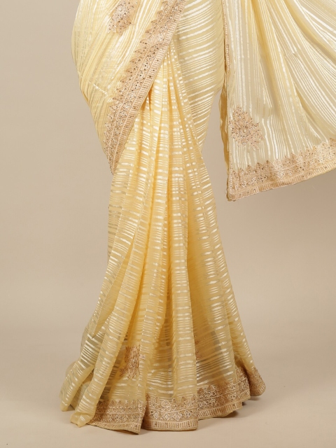 

Pothys Yellow Floral Saree