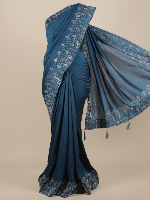 

Pothys Blue Jute Silk Saree