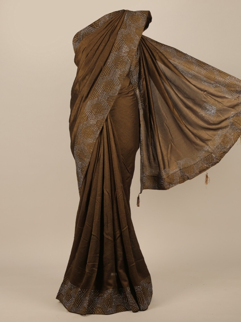 

Pothys Brown Jute Silk Saree