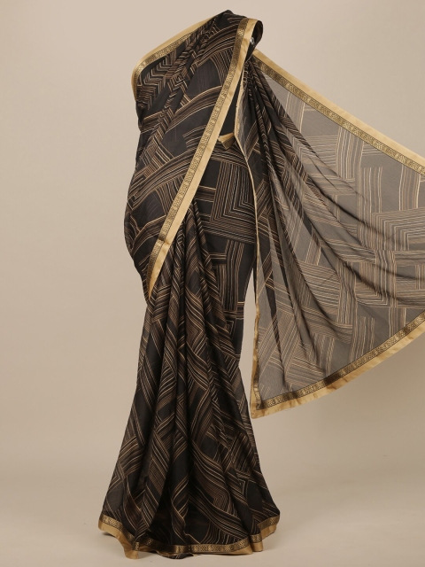 

Pothys Black Striped Saree