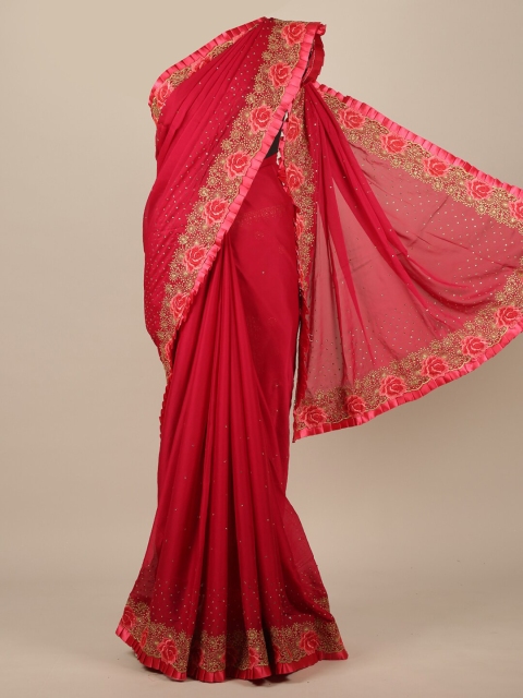 

Pothys Red Embellished Saree
